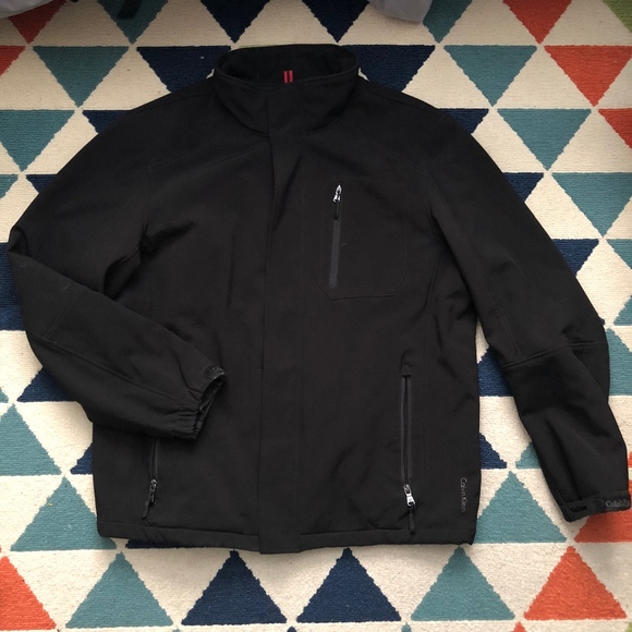 calvin klein black jacket mens